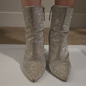 Steve Madden "Noticed-R" Baddie Booties Bling Party